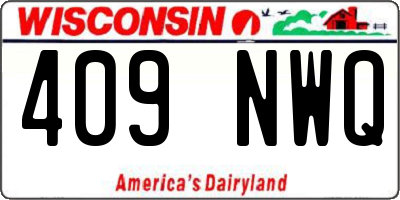 WI license plate 409NWQ