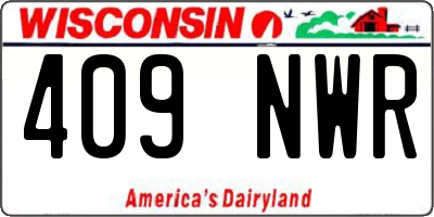 WI license plate 409NWR
