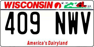 WI license plate 409NWV