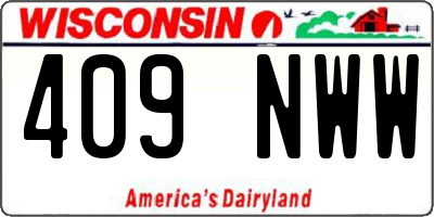 WI license plate 409NWW