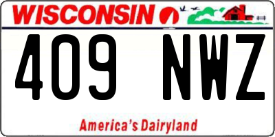 WI license plate 409NWZ