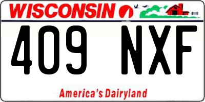 WI license plate 409NXF