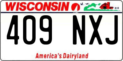 WI license plate 409NXJ