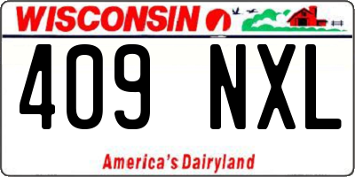 WI license plate 409NXL