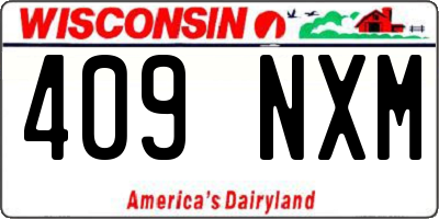 WI license plate 409NXM