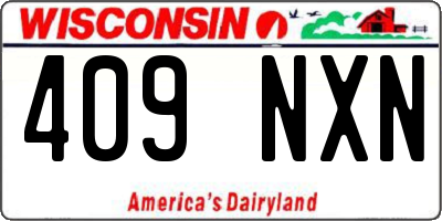 WI license plate 409NXN