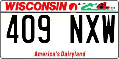 WI license plate 409NXW