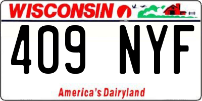 WI license plate 409NYF