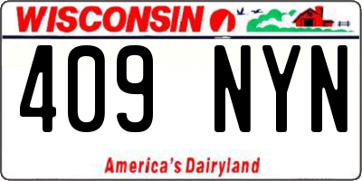 WI license plate 409NYN