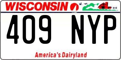 WI license plate 409NYP