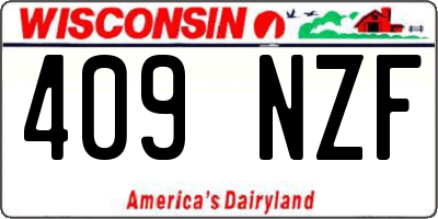 WI license plate 409NZF