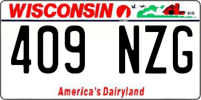 WI license plate 409NZG