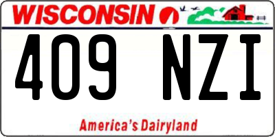 WI license plate 409NZI