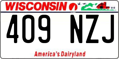 WI license plate 409NZJ