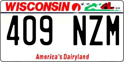 WI license plate 409NZM
