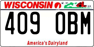 WI license plate 409OBM
