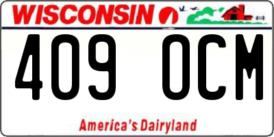 WI license plate 409OCM