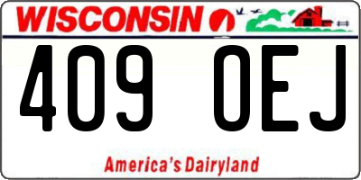WI license plate 409OEJ