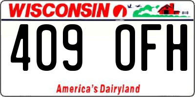 WI license plate 409OFH