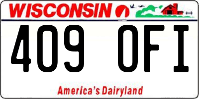 WI license plate 409OFI