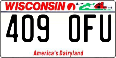 WI license plate 409OFU