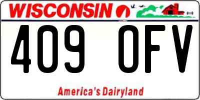 WI license plate 409OFV