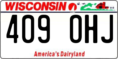 WI license plate 409OHJ