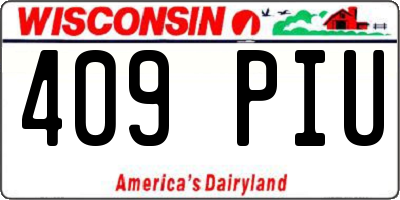 WI license plate 409PIU