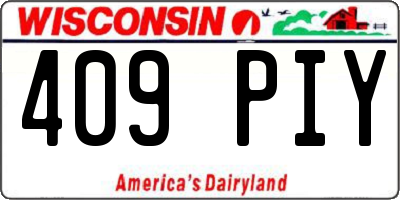 WI license plate 409PIY