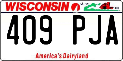 WI license plate 409PJA