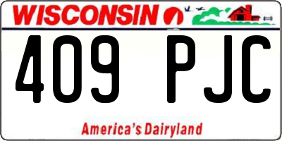 WI license plate 409PJC