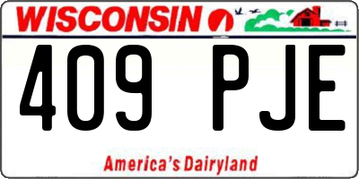 WI license plate 409PJE