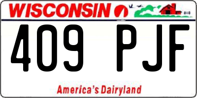 WI license plate 409PJF
