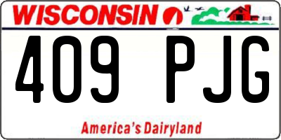 WI license plate 409PJG