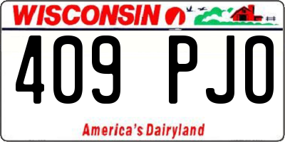 WI license plate 409PJO
