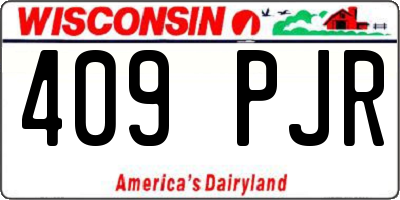 WI license plate 409PJR