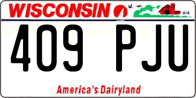 WI license plate 409PJU