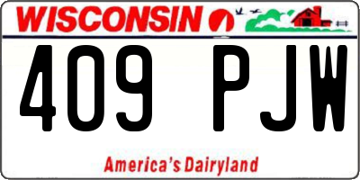 WI license plate 409PJW