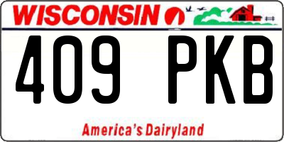 WI license plate 409PKB