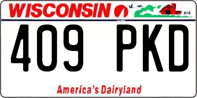 WI license plate 409PKD