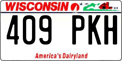 WI license plate 409PKH