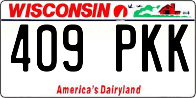 WI license plate 409PKK
