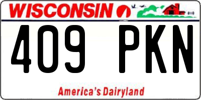 WI license plate 409PKN