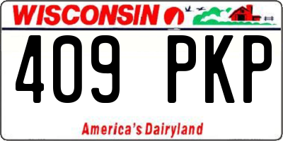 WI license plate 409PKP