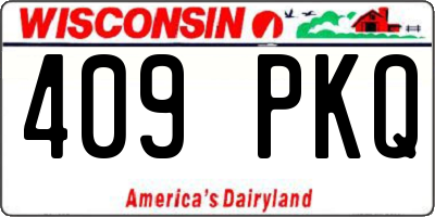 WI license plate 409PKQ