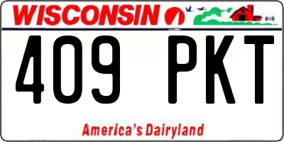 WI license plate 409PKT