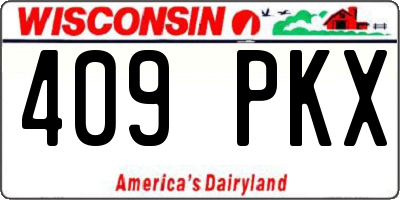 WI license plate 409PKX