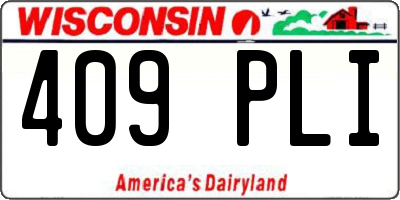 WI license plate 409PLI