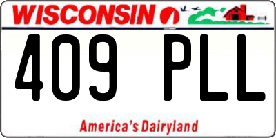 WI license plate 409PLL