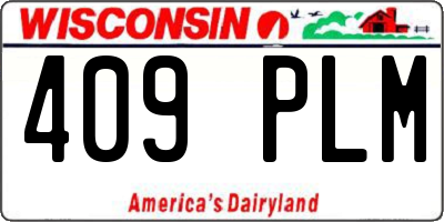 WI license plate 409PLM